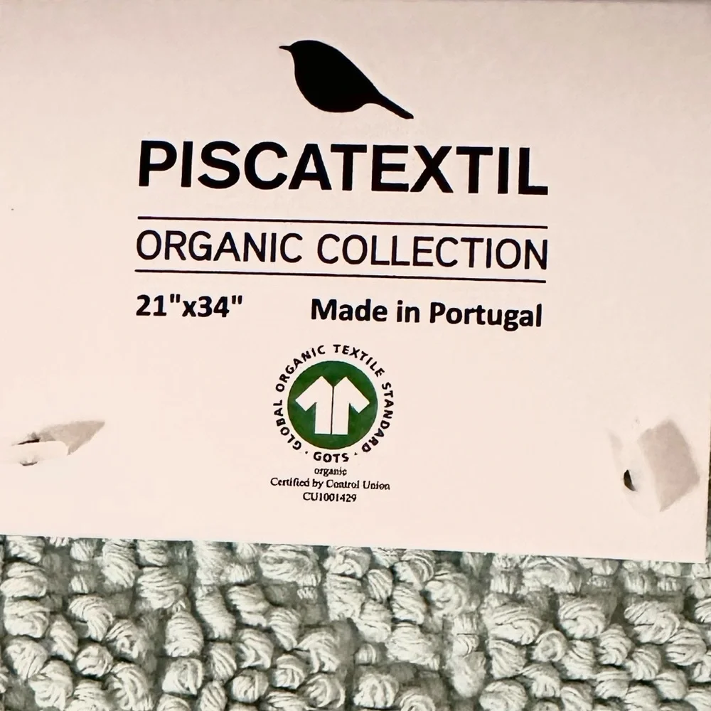 🎁Piscatextil Organic Collection Bath Mat - 21” x 34” - Begona - Green